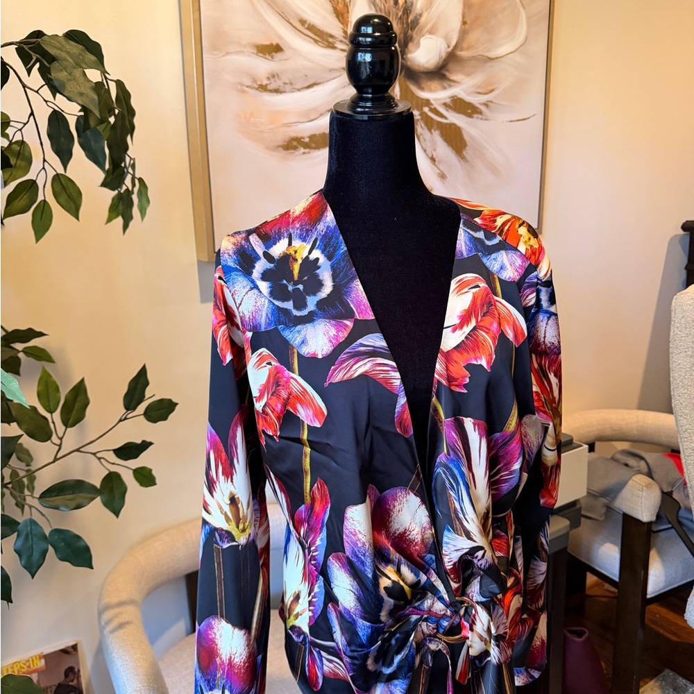 INC International Concepts Multicolor Floral Blouse